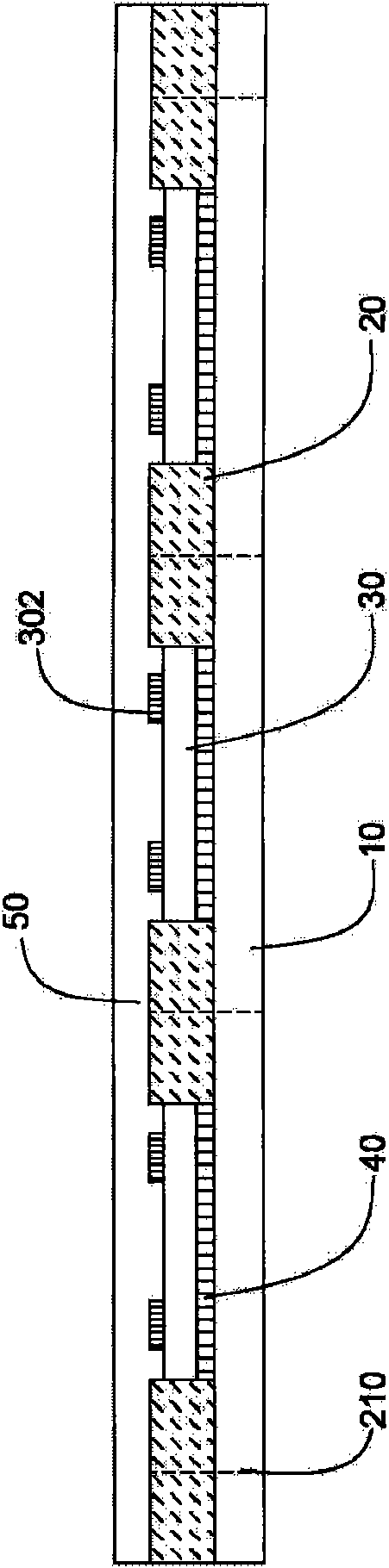 Chip reconfiguration structure provided with analog baseplate and packaging method thereof