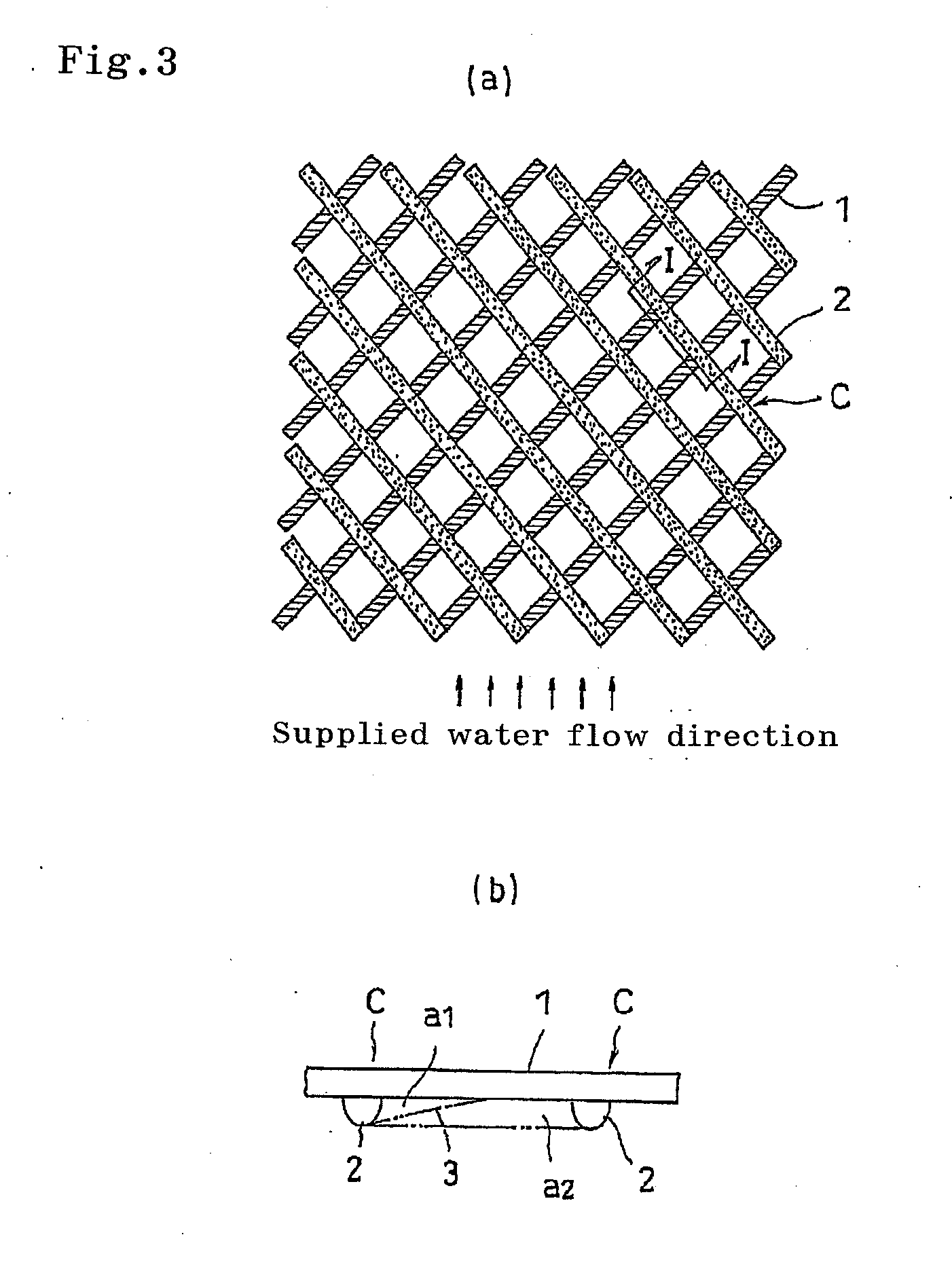 Feed side passage material and spiral separation membrane element