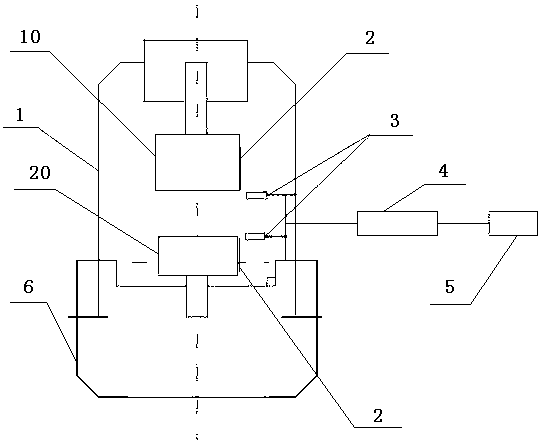 Detecting method for displacement of hydraulic counter-blow hammer heads