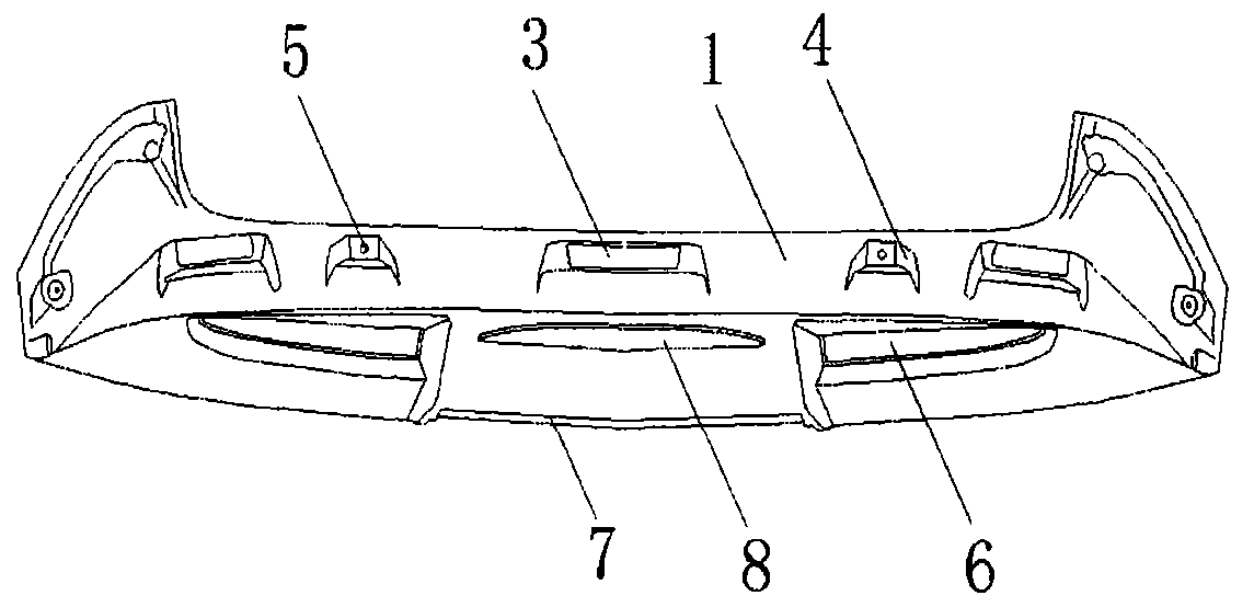 Double-section type automobile spoiler