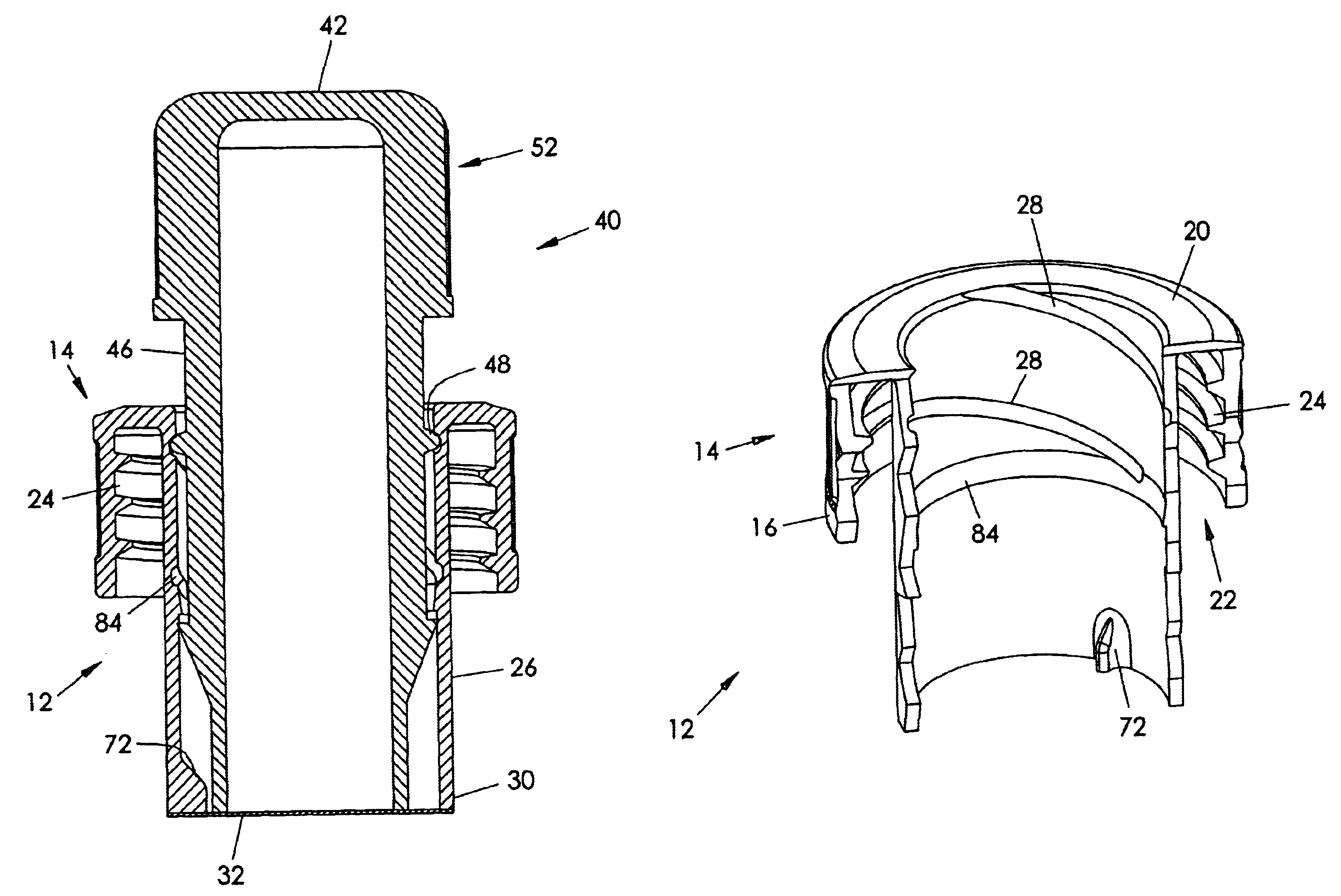 Beverage storage and discharge cap assembly