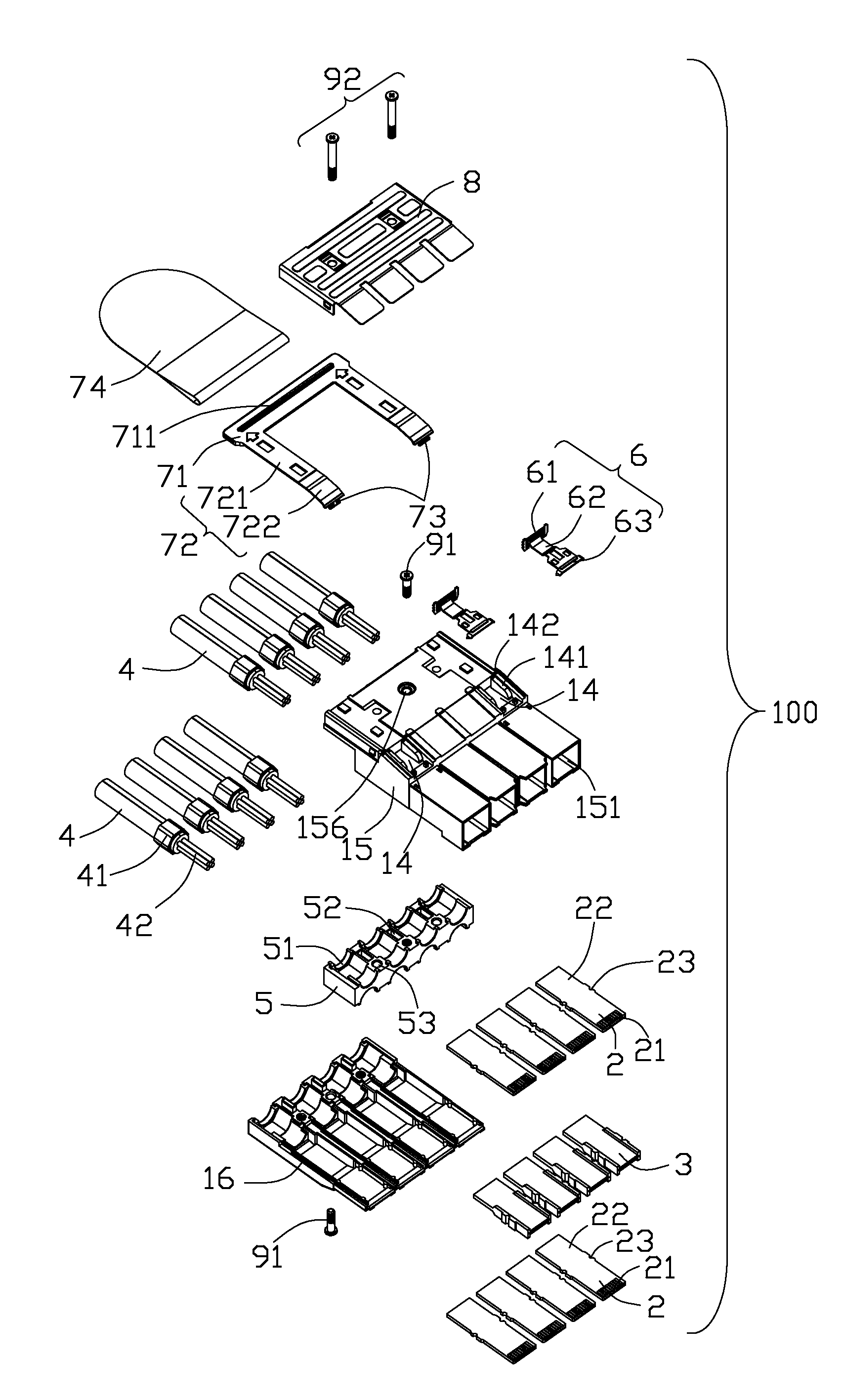 Electrical connector assembly having engaging means for providing holding force