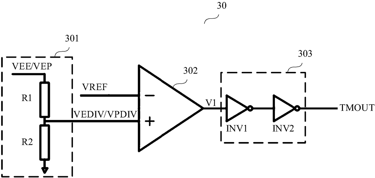 Detection circuit and trimming method of embedded flash memory, embedded flash memory