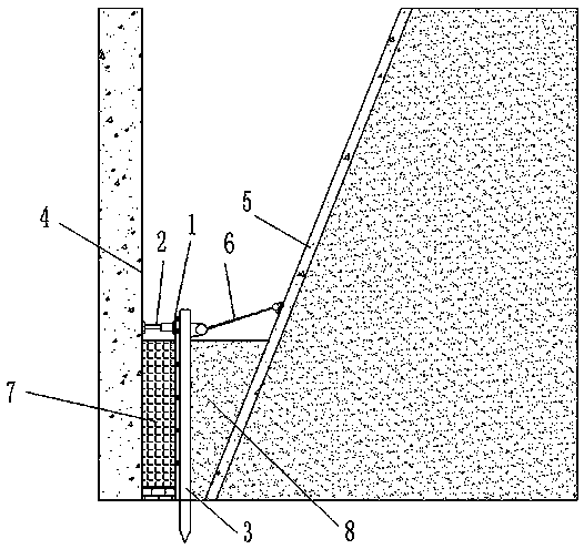 Steel formwork partition plate assembly for construction of flexible particle waterproof protection layer and construction method