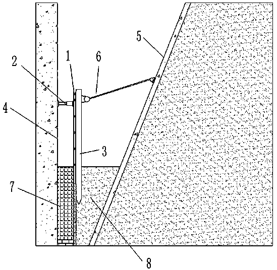 Steel formwork partition plate assembly for construction of flexible particle waterproof protection layer and construction method