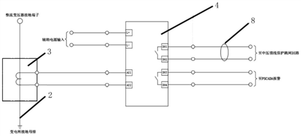 Insulation installation and grounding protection method for rectifier transformer