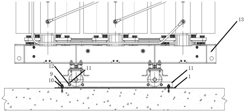 Insulation installation and grounding protection method for rectifier transformer