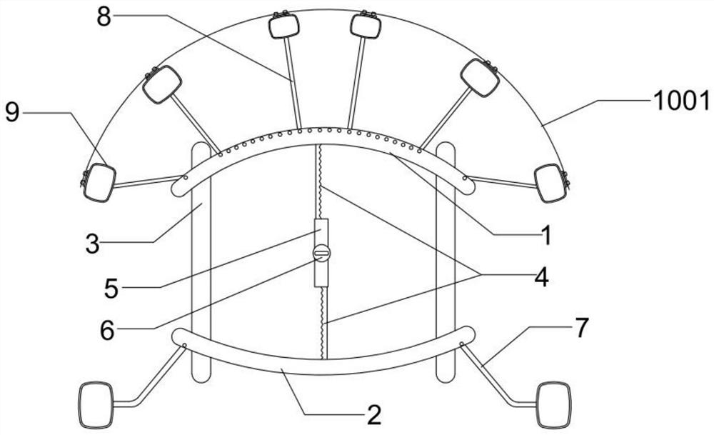 Forward traction and molar distalization combined type orthodontic device