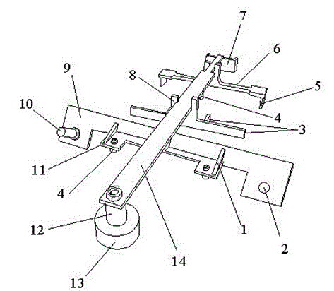 A ZOCT type bogie swing bolster fixing lever fulcrum base assembly welding tool