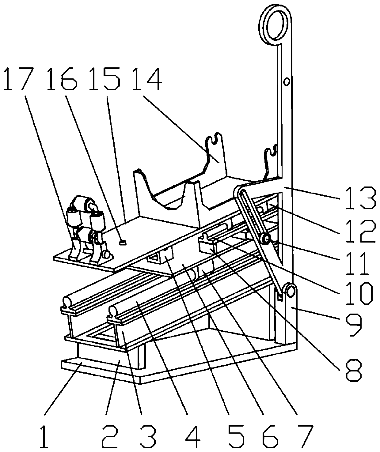 Shore power plug auxiliary plugging device with forced separation function