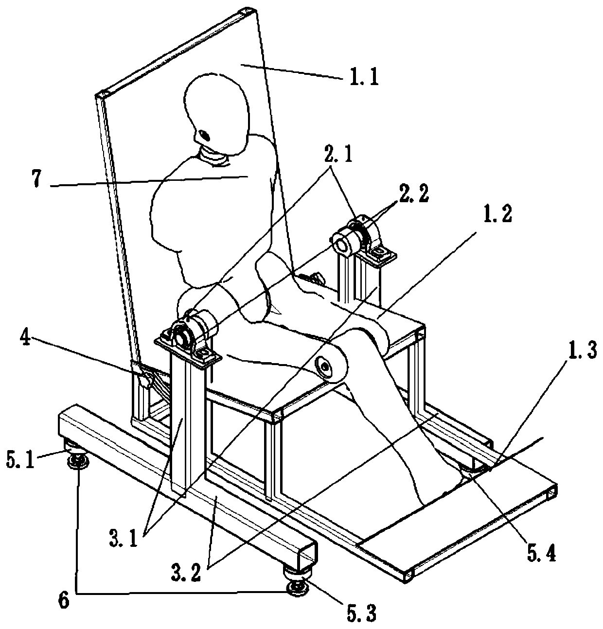 Gravity center measuring device and measuring method for dummy for safety belt testing