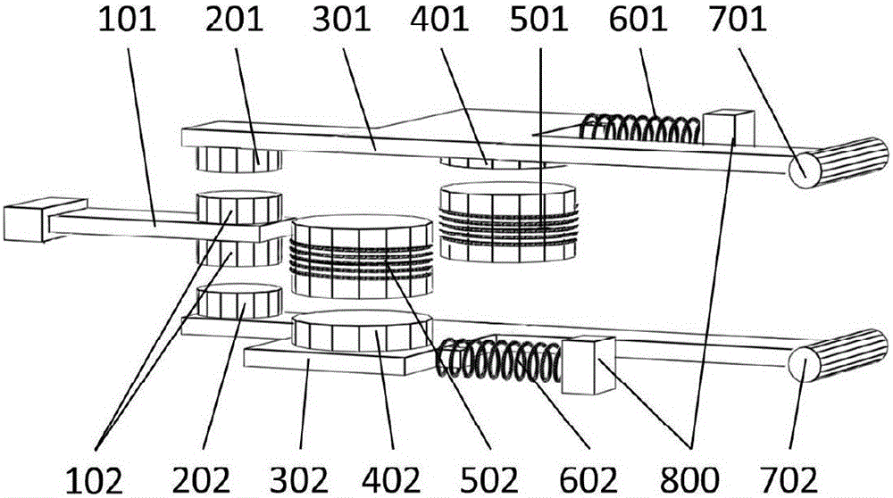 A contact structure and method for eliminating closing bounce