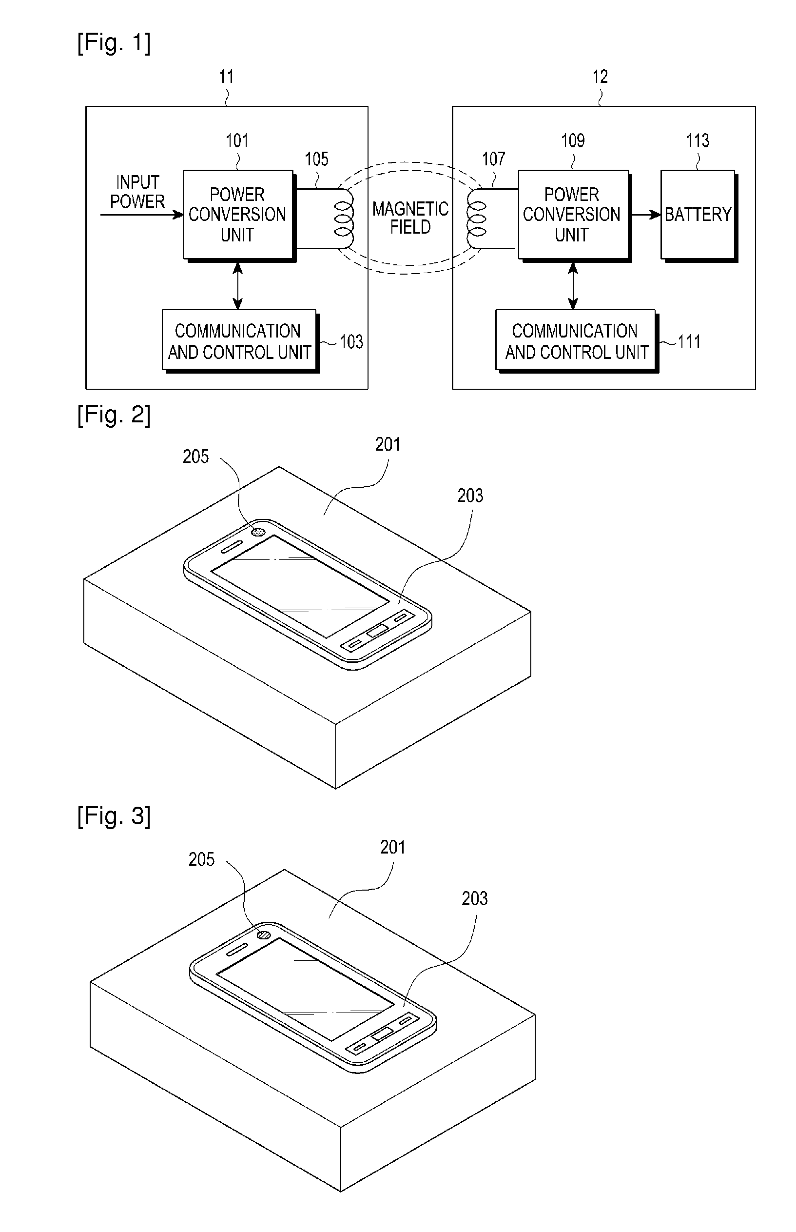 Apparatus and method for displaying strength of power and expected charge completion time during wireless charging