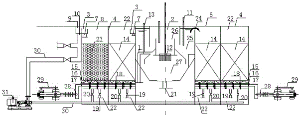 Process combination system for integrated treatment of micro-polluted raw water and method of process combination system