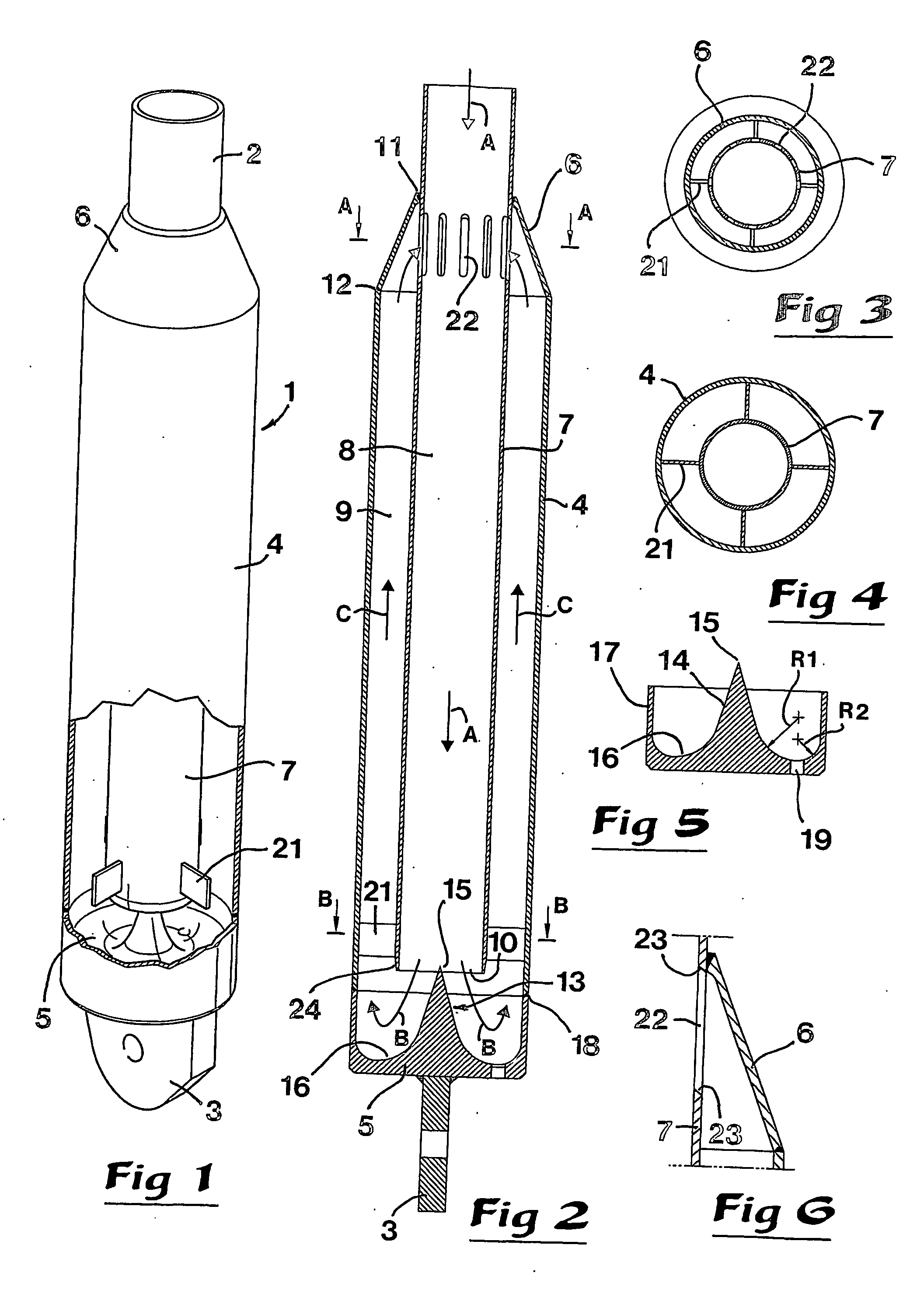 Method and a device for slowing down and disintegrating a plug of liquid plunging forward in a duct
