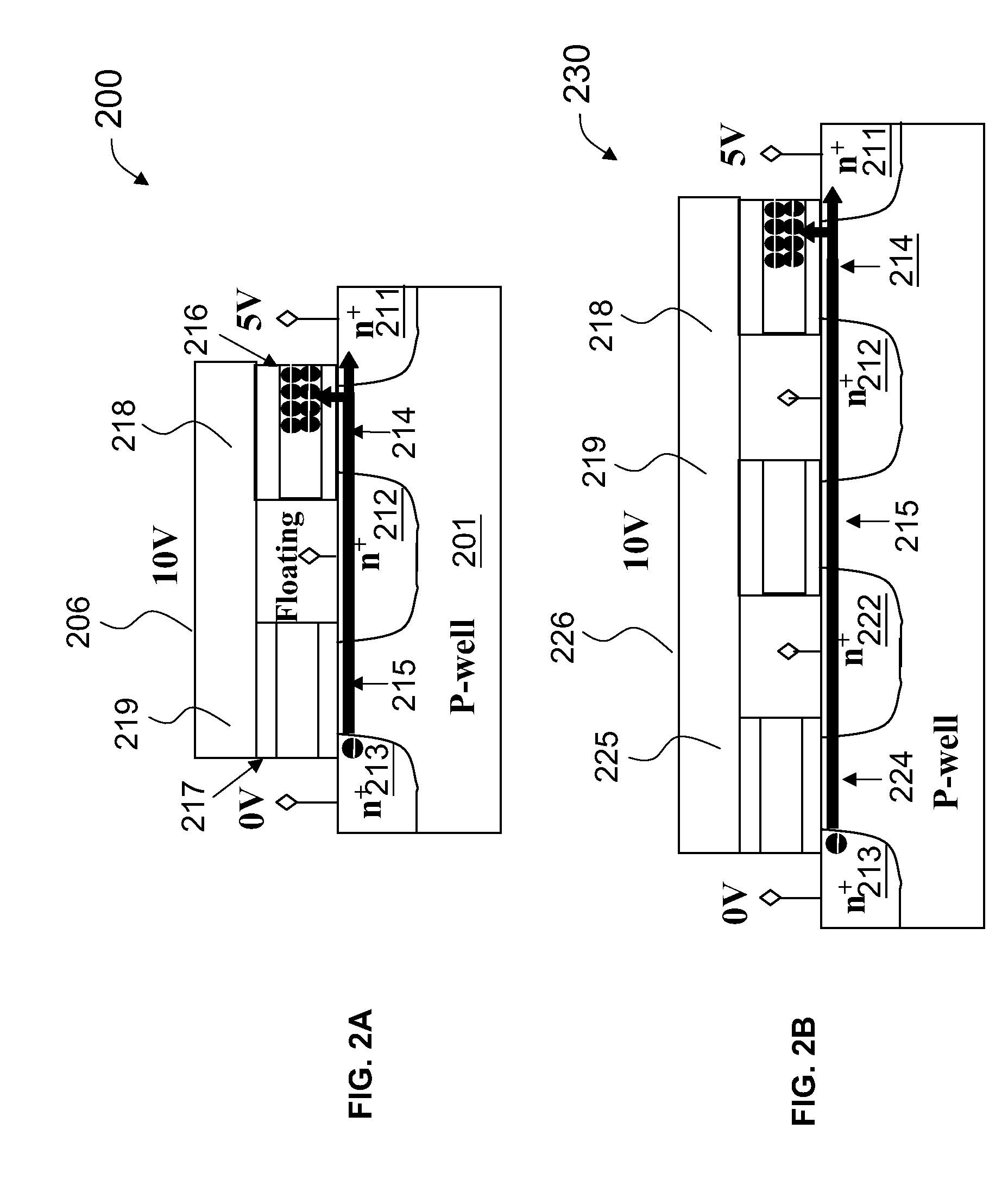 Operation methods for memory cell and array for reducing punch through leakage