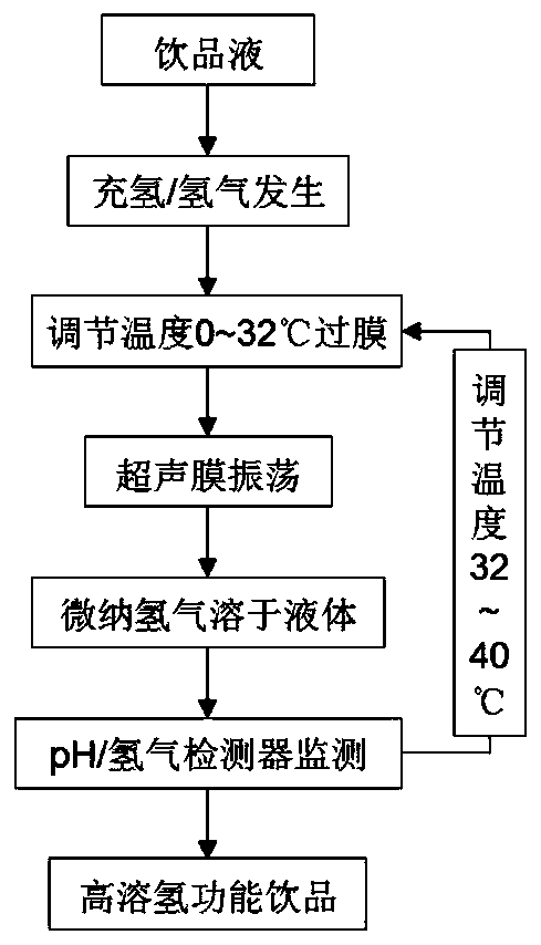 System and method of temperature-ultrasonic synergistic regulation of dissolved hydrogen content in beverage