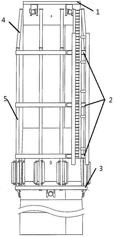High-power draught fan single pile sleeve cage assembly process
