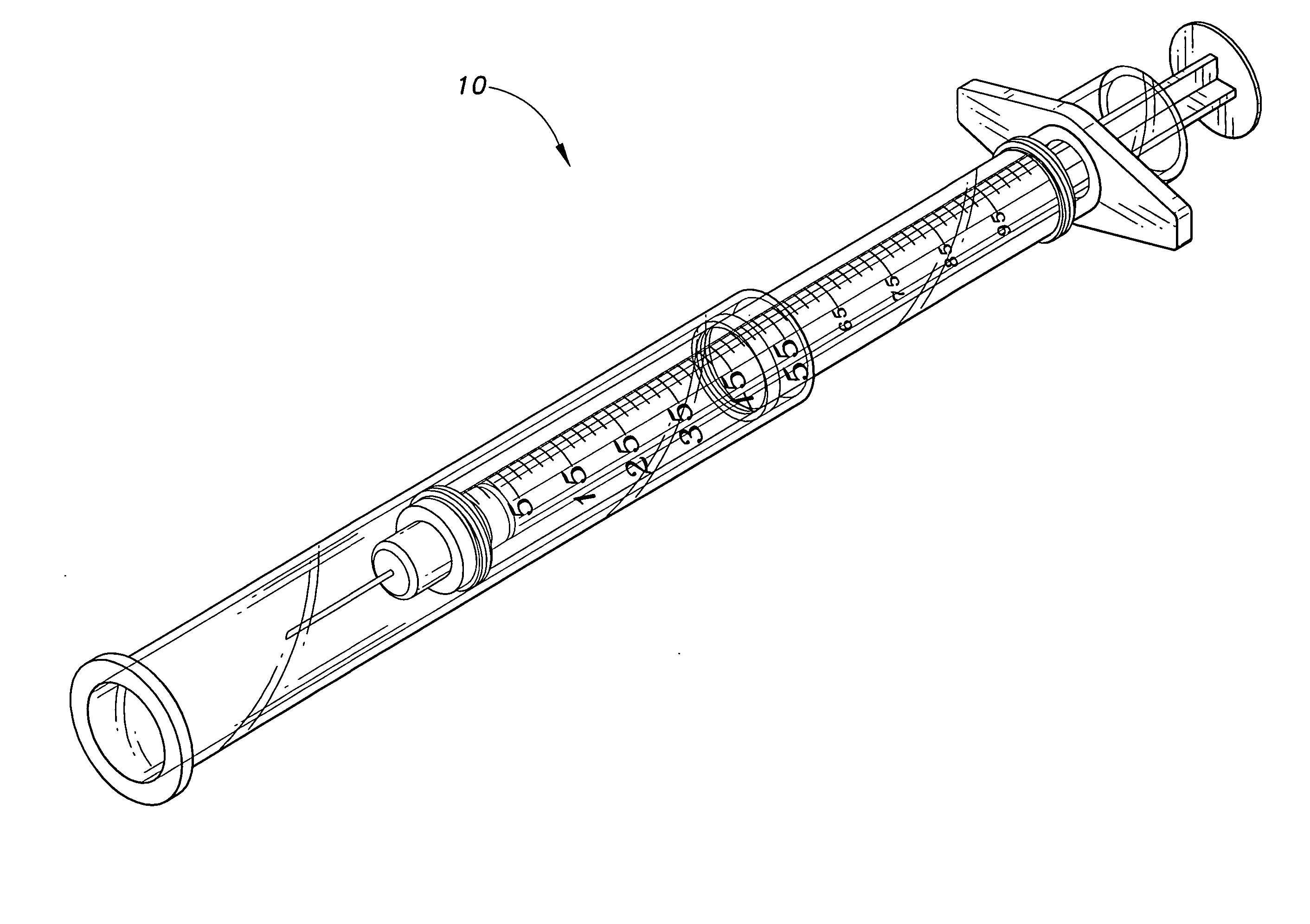 Insulin syringe with magnified sheath