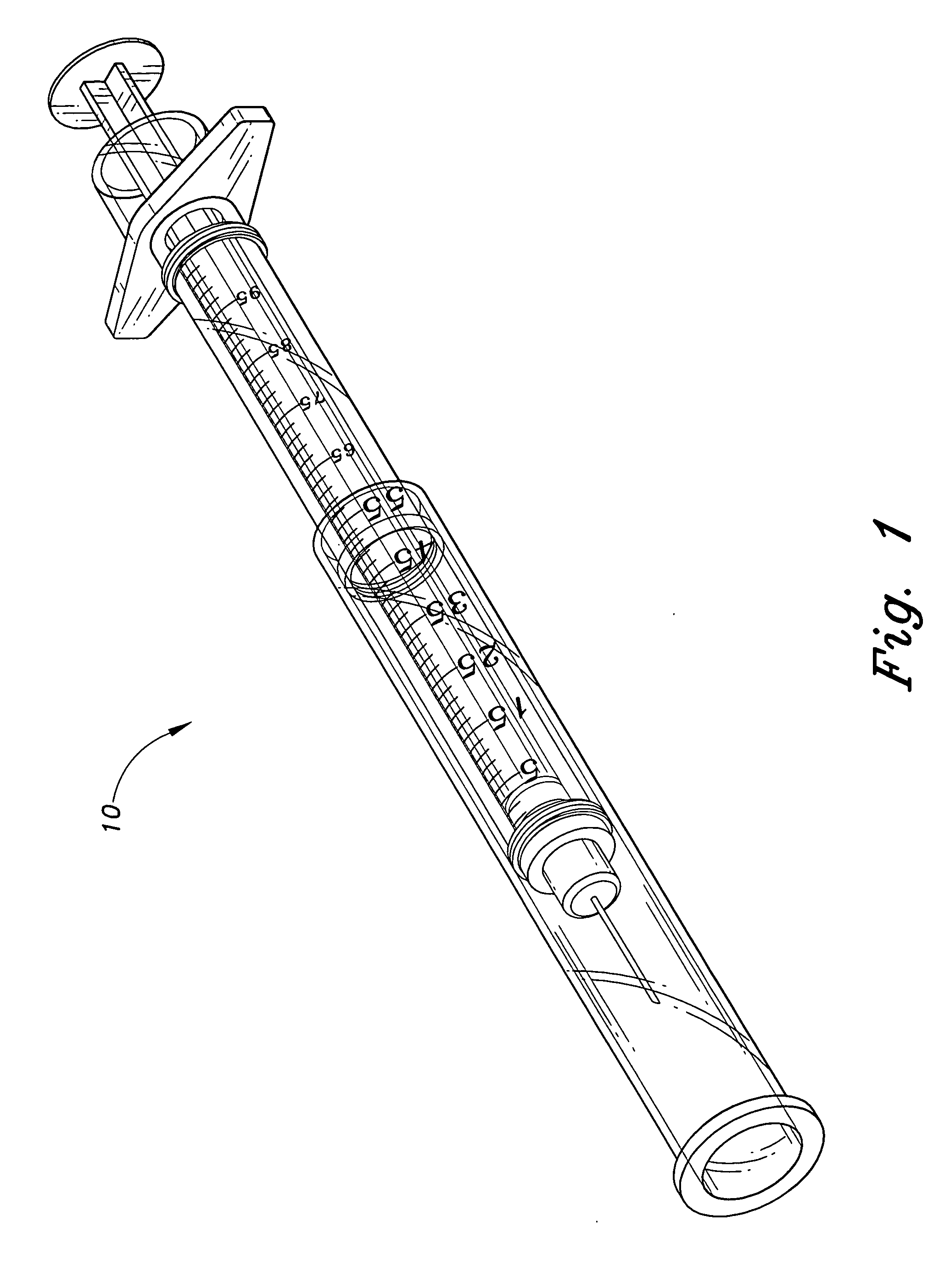 Insulin syringe with magnified sheath