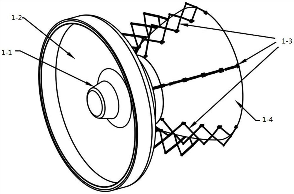 Expandable spray pipe using flexible material and external truss structure