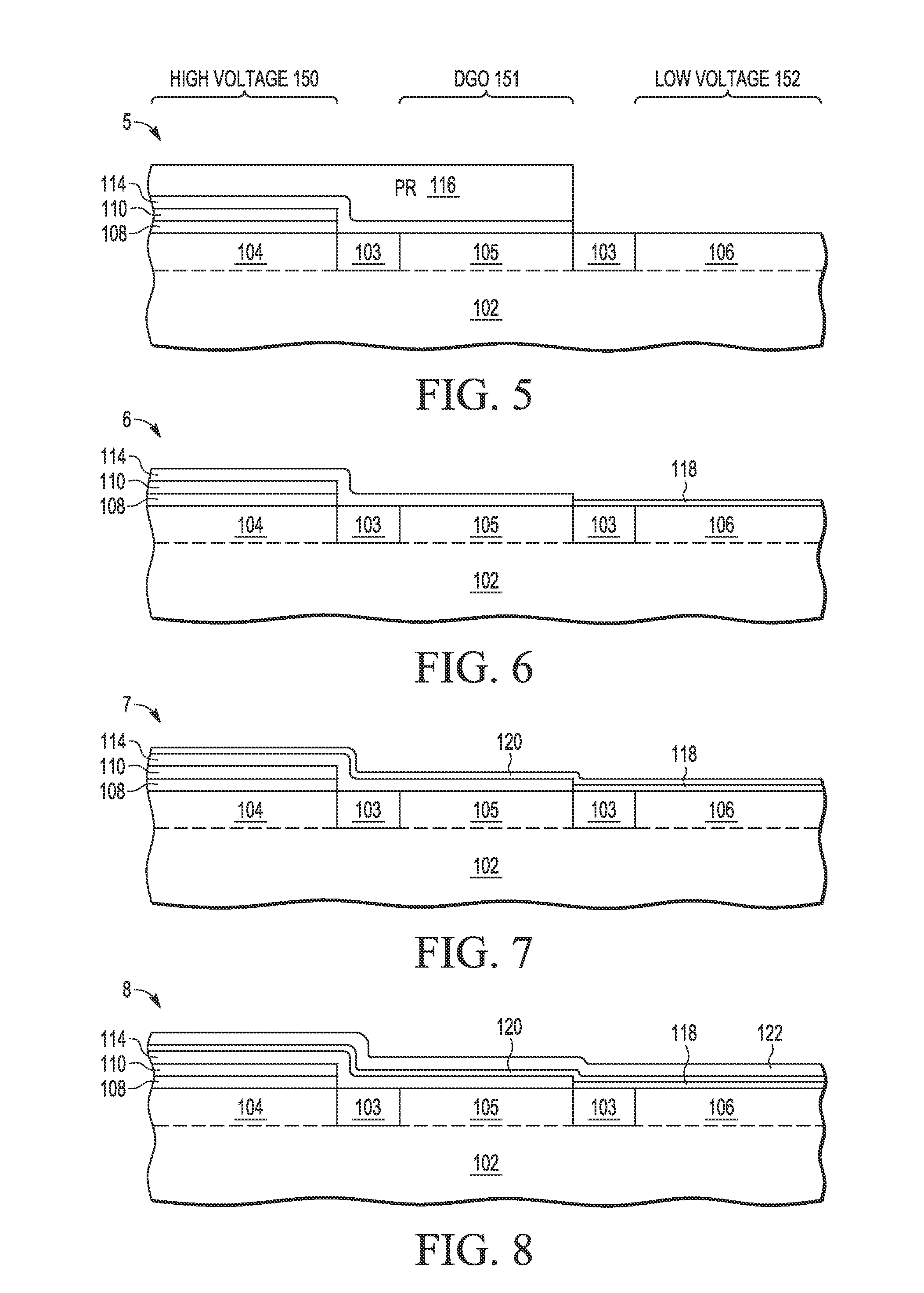 Method of Forming Different Voltage Devices with High-K Metal Gate