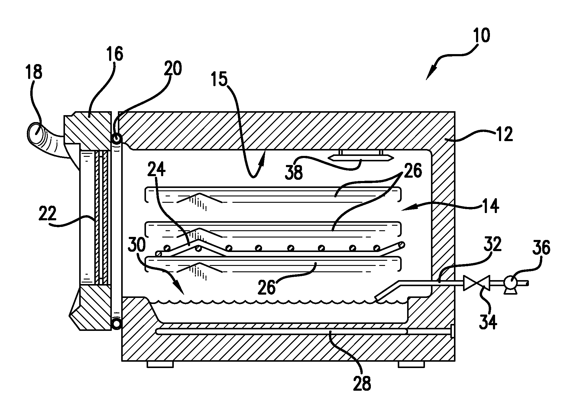 Oven appliance cleaning system using heat and steam cycle