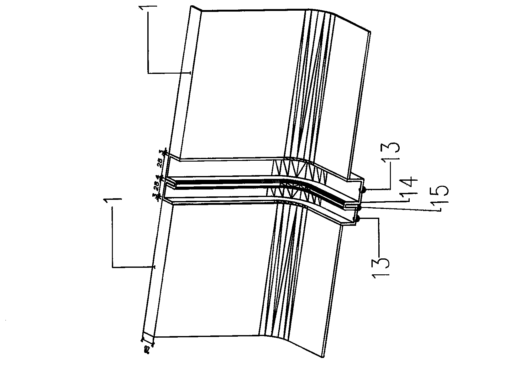 Unit extensible type assembled metal gutter and manufacturing and installing method thereof