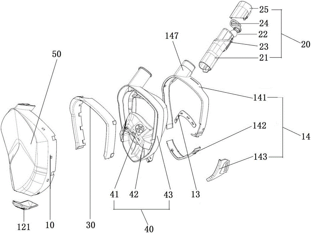 Integrated snorkeling mask and method for preventing lens of snorkeling mask from atomization