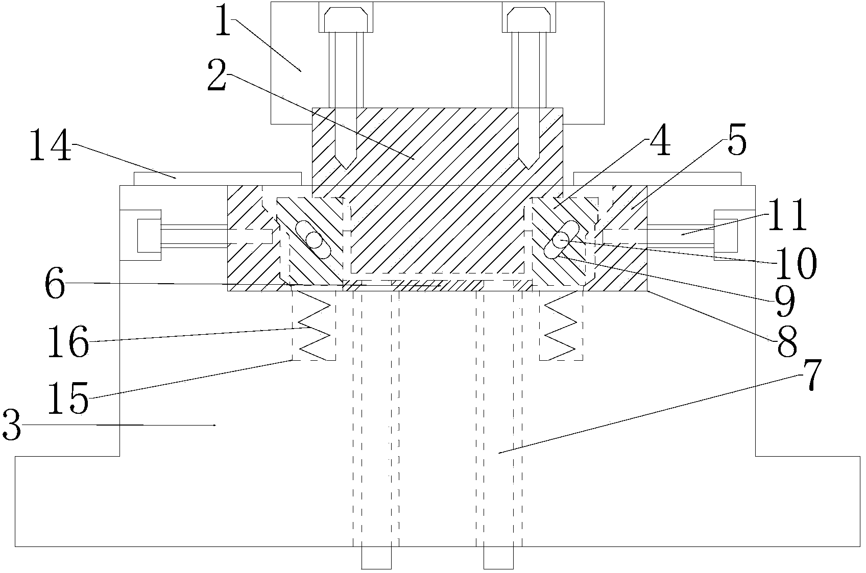 U-shaped bending die with shaping function