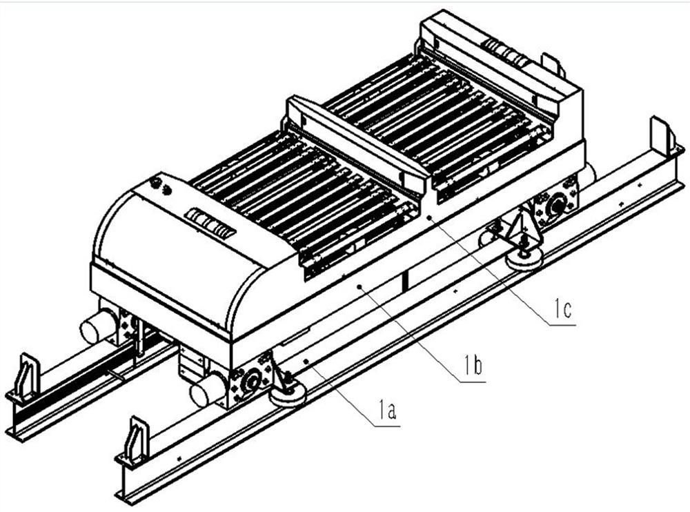 Novel RGV (Rail Guided Vehicle) material conveying system