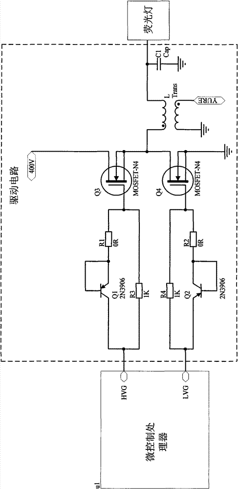 Frequency modulation and dimming method and system for fluorescent lamp dimming circuit