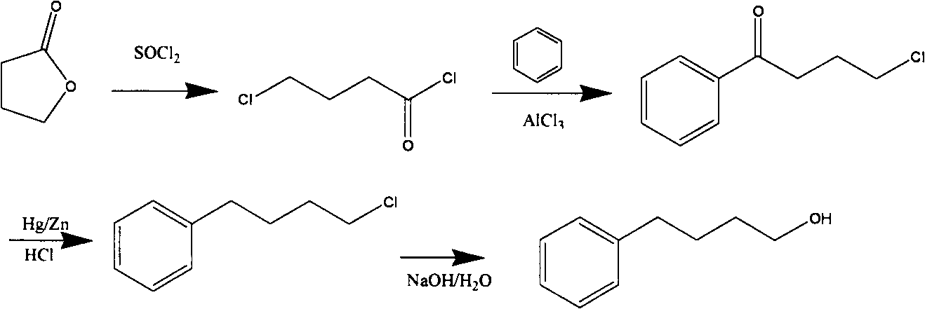 Novel synthesis process for 4-phenyl-1-butanol
