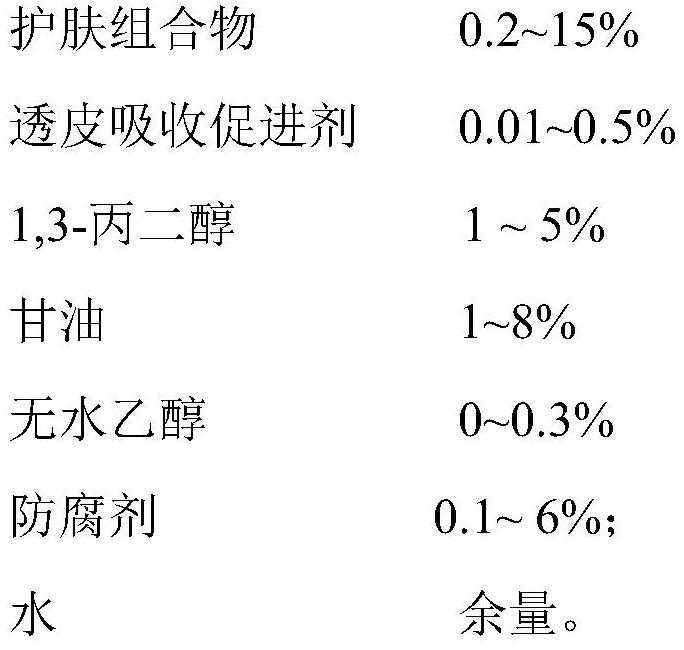 Transdermal absorption enhancer, skin care matrix, preparation method and application thereof