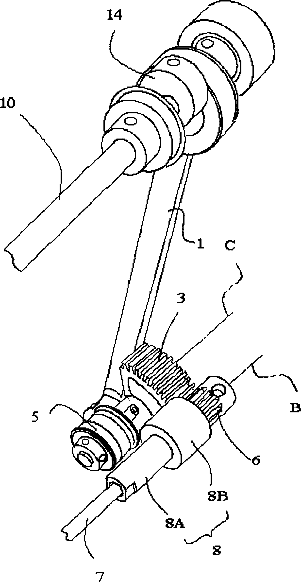 Lower shaft driving mechanism of sewing machine