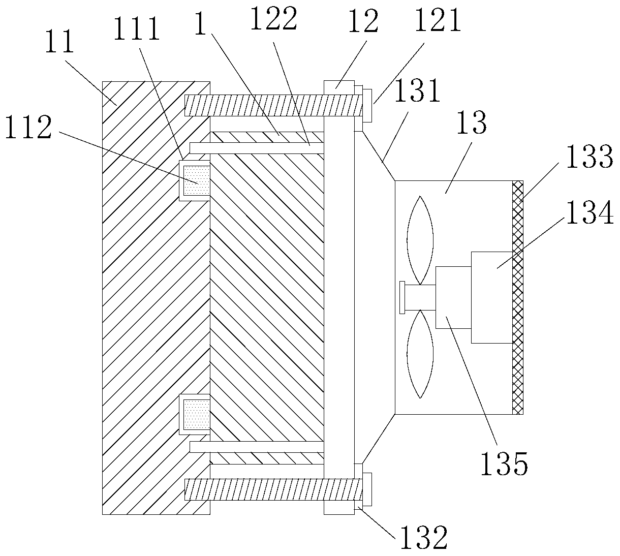 Power-variable fan heater core assembly