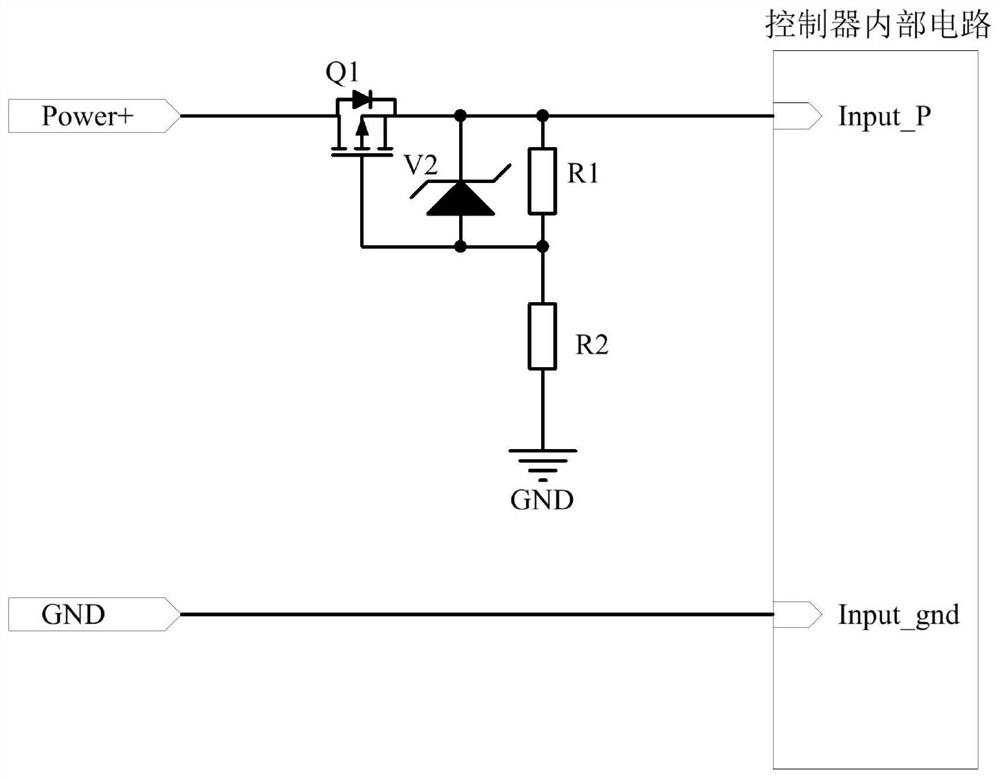 Anti-reverse input system for automobile controller power supply