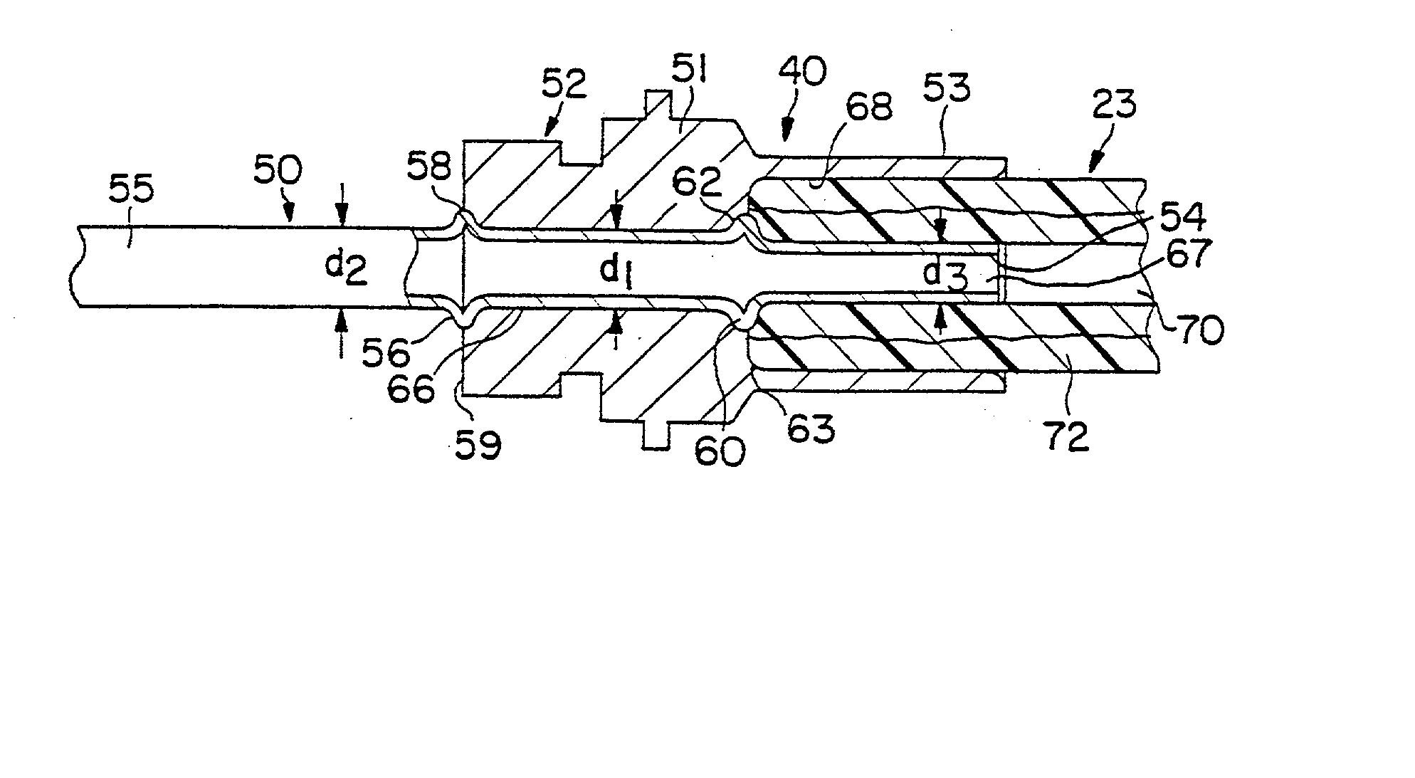 High-pressure integral tube coupling arrangements