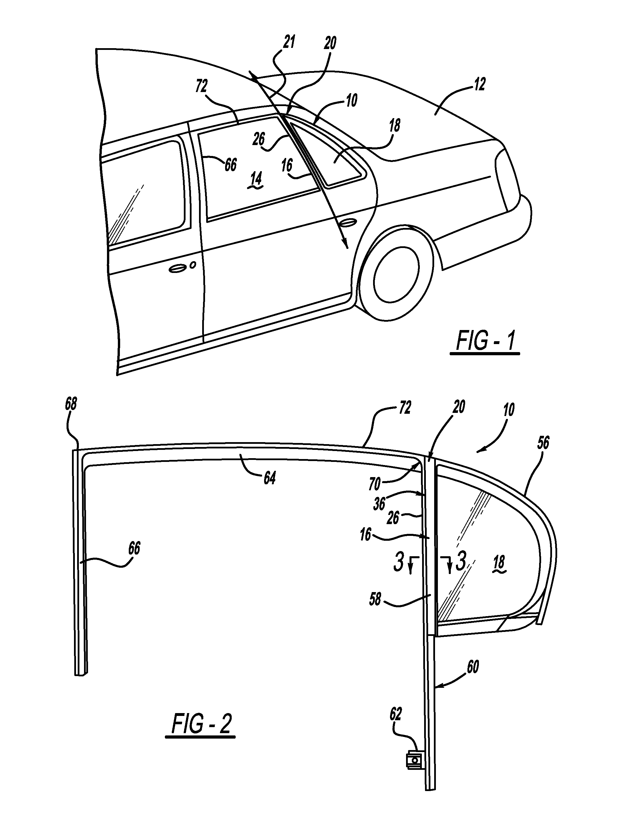 Method of forming unsupported division post for automotive glass encapsulation