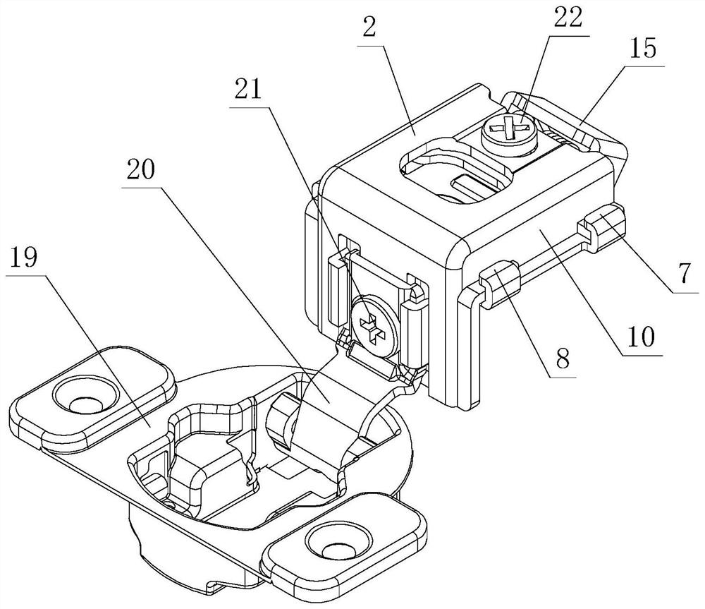 Simple and convenient disassembly and assembly structure of furniture hinge