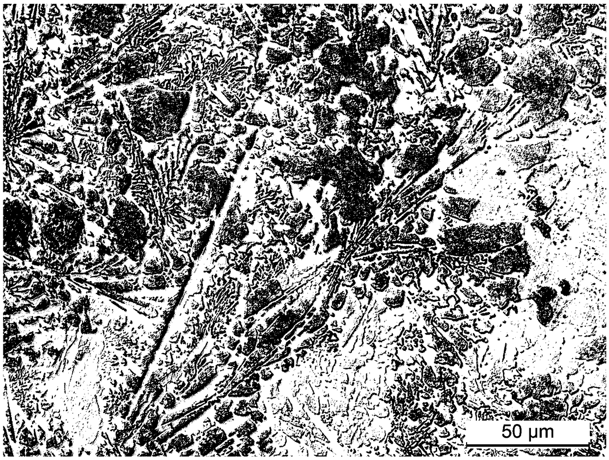 Strontium nitrate toughened high-hardness alloy and casting and heat treatment method thereof