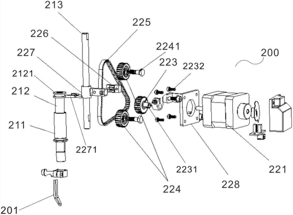 Independent taping embroidery device and embroidery machine comprising same
