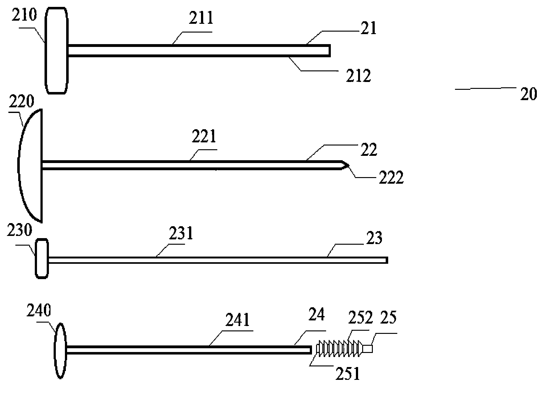 Bone hole sealing instrument and bone tissue puncture tool