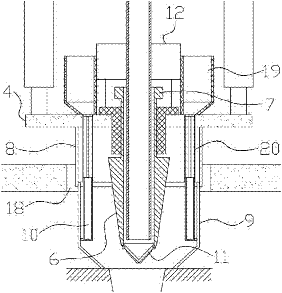 Full-automatic pit digging, fertilization, discharge and planting device