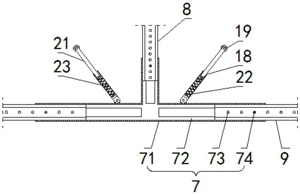 A prefabricated building roof steel structure with adjustable angle