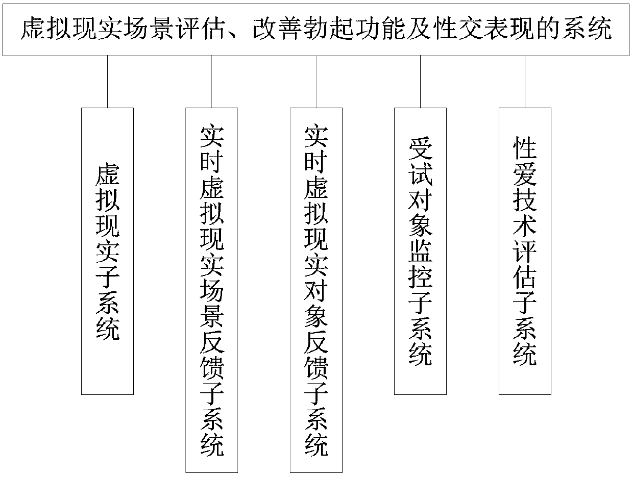 System for virtual reality scene assessment and improvement of erectile function and sexual intercourse performance