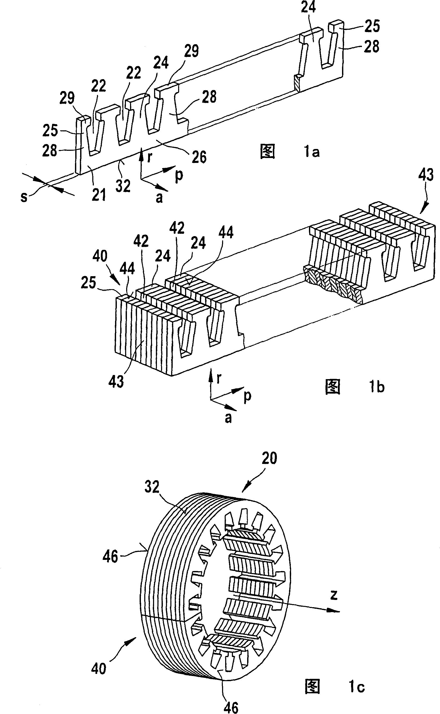 Method for the production of a stator and stator produced according thereto