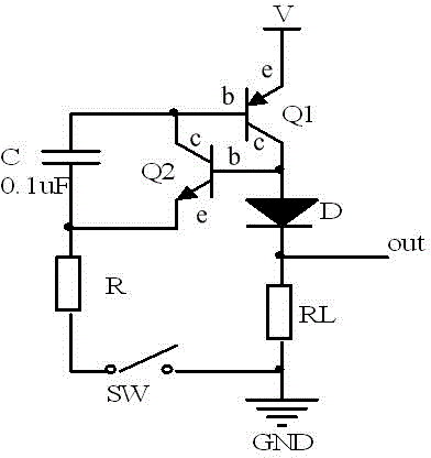 Simple driving circuit with load short circuit protection and self recovery functions