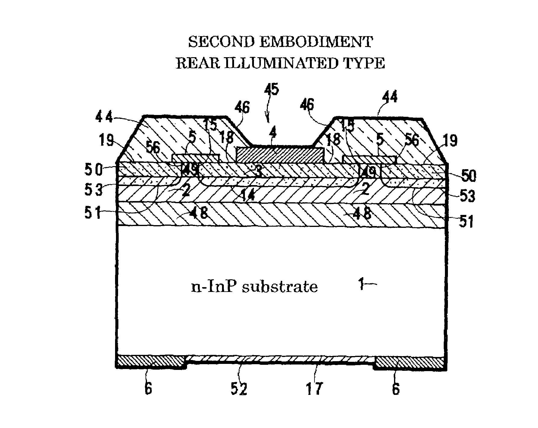 Photodiode, optical receiver device including the same, and method of making the photodiode