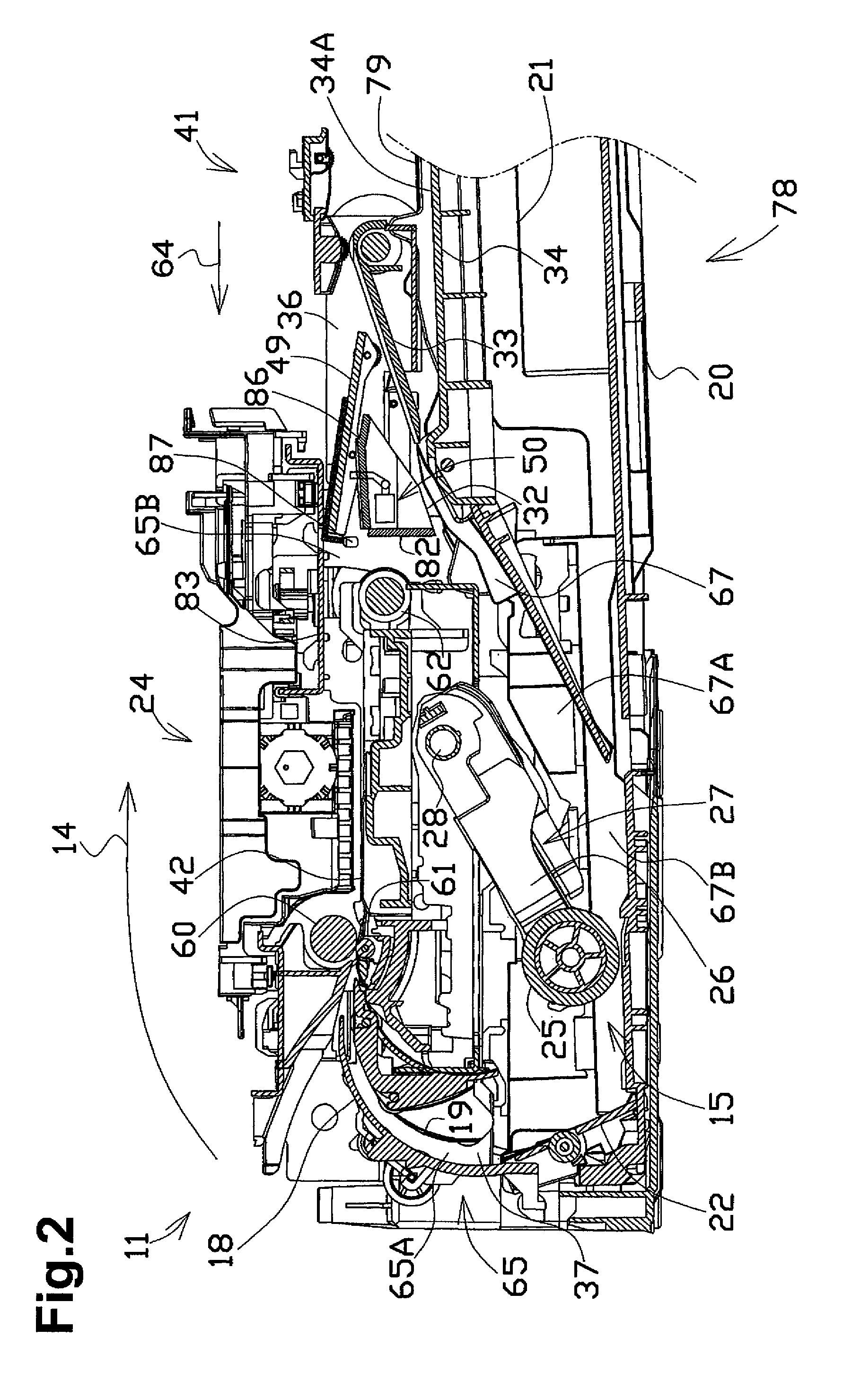 Feeding device and image recording apparatus with the feeding device